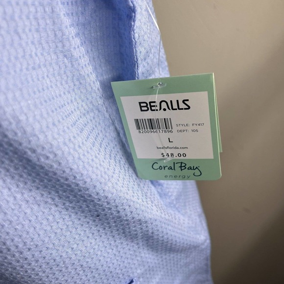 Coral Bay Energy Women’s Button Up Chore Shirt Sz Large Roll Tab Sleeves NWT - Picture 5 of 6